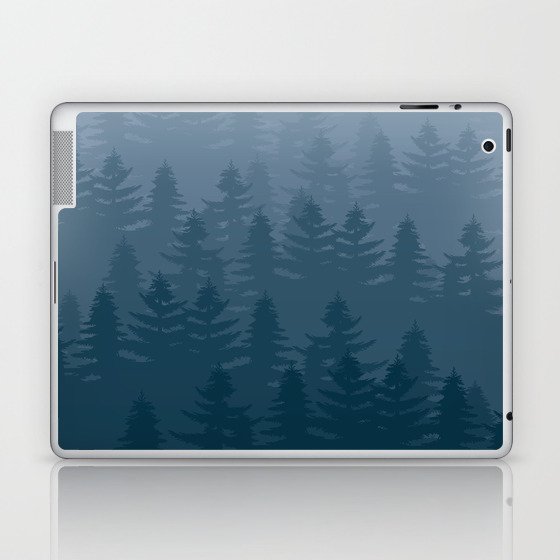 Forest Fog, Blue Laptop & iPad Skin
