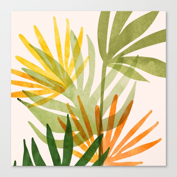Bright Modern Desert Botanical Canvas Print