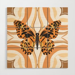 Butterfly - orange Wood Wall Art