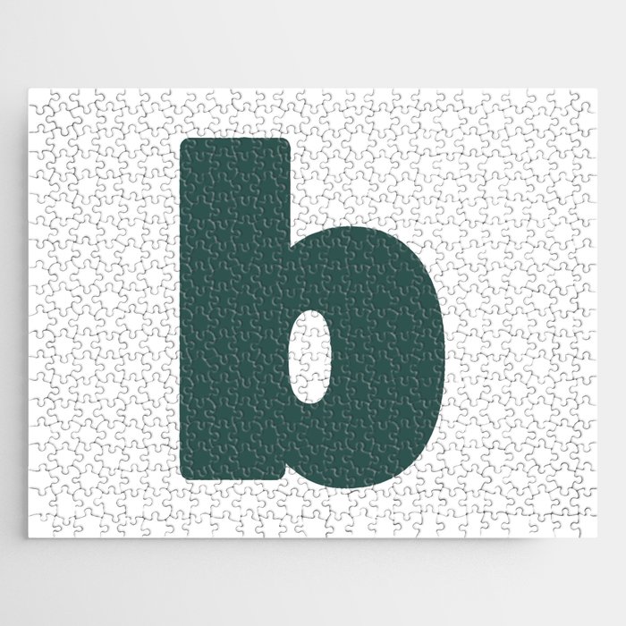 b (Dark Green & White Letter) Jigsaw Puzzle