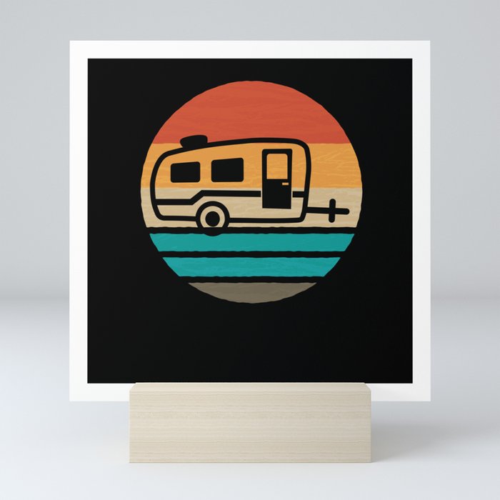 Caravan Camping Funny Camping Mini Art Print