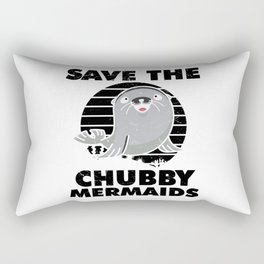 Save The Chubby Mermaids Rectangular Pillow