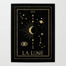 The Moon or La Lune Gold Edition Poster