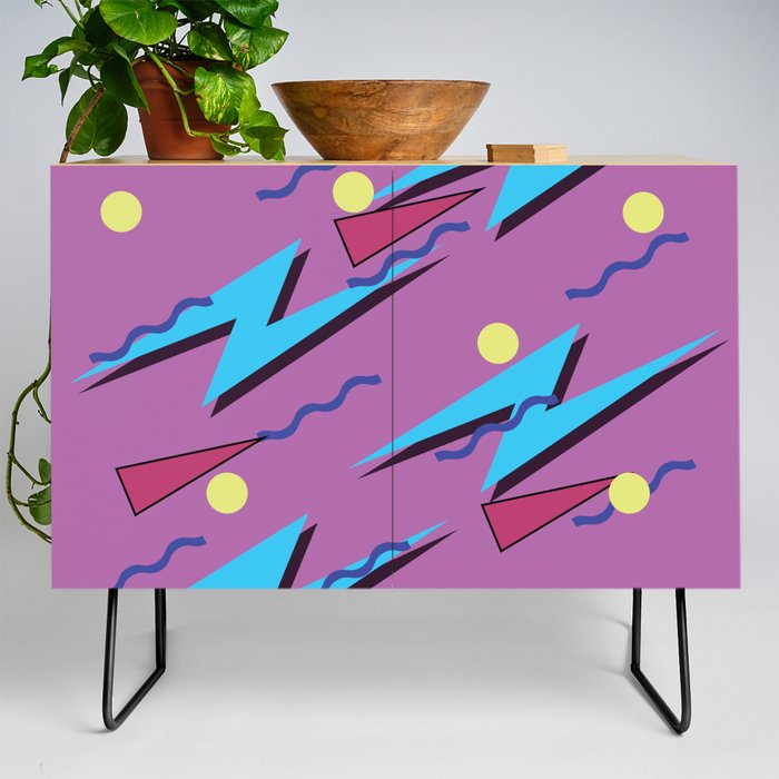 Colorful 90's Pattern Credenza