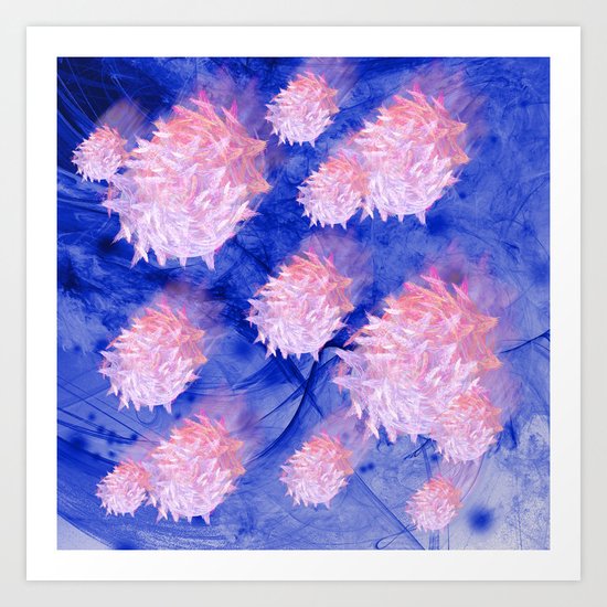 Invasion of the space microbes Art Print