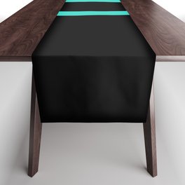 LETTER U (TURQUOISE-BLACK) Table Runner
