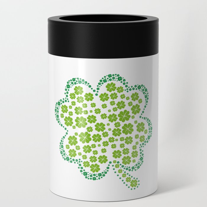 St Patricks Day Shamrocks Irish Clover Can Cooler