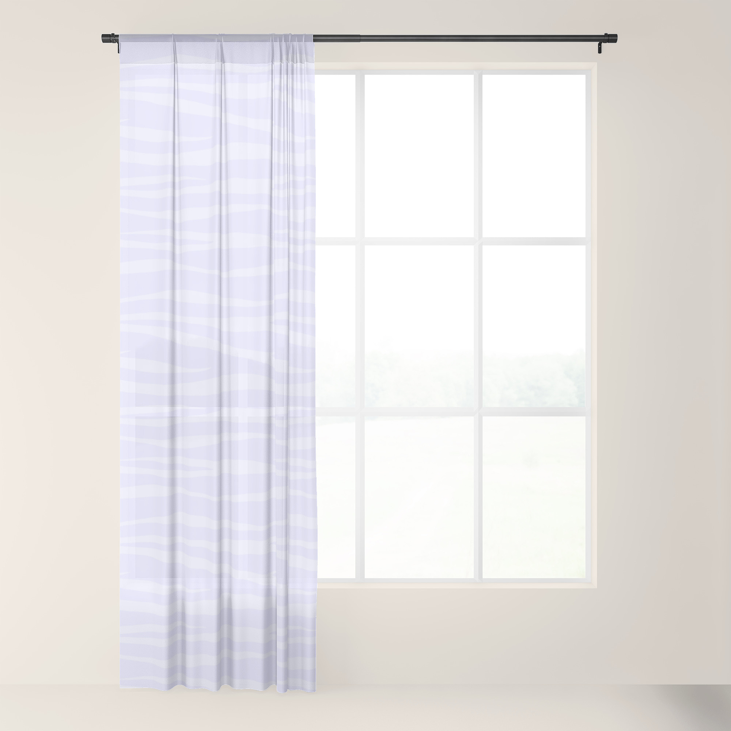 Zebra Print Lavender Sorbet Sheer Curtain By Silverpegasus