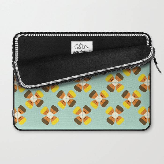 Candy Corn Jumble Black Background Laptop Sleeve By