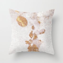golden faux animal hide print (viii 2021) Throw Pillow