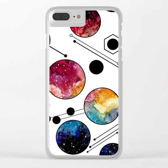 Galaxy Geometric Pattern 10 Clear iPhone Case