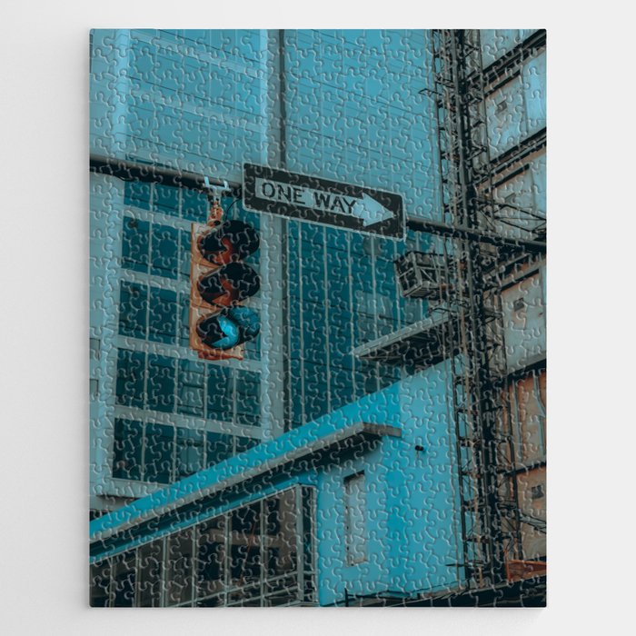 Traffic Light blue filter Jigsaw Puzzle