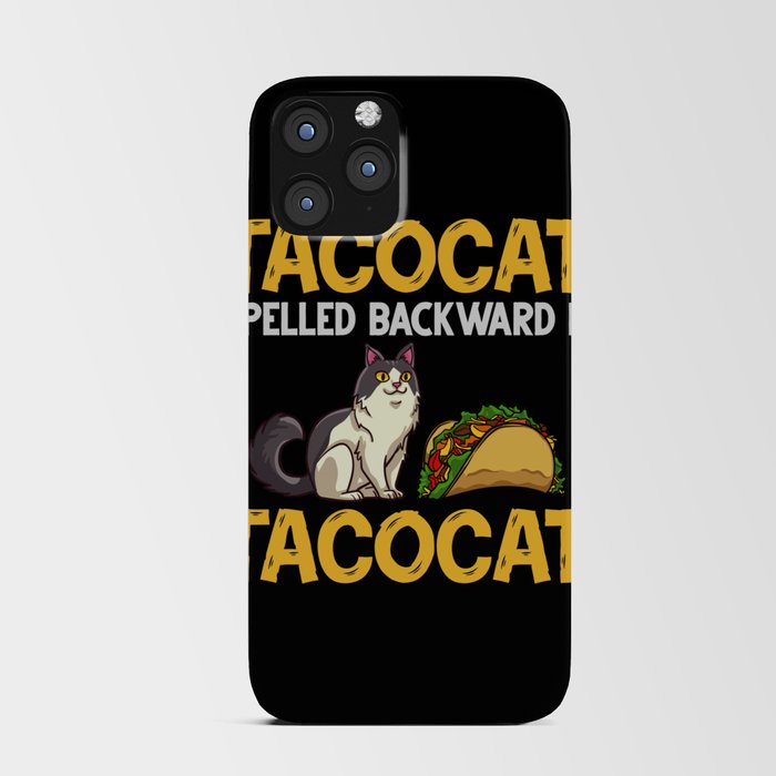 Tacocat Spelled Backwards Taco Cat Kitten iPhone Card Case