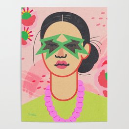 Sunglasses Girl Poster