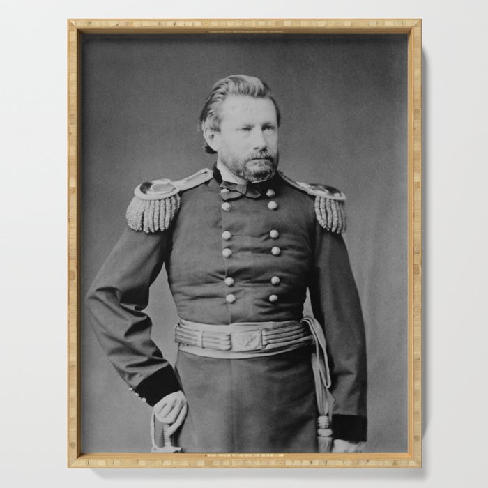 General Albert Myer Portrait - Signal Corps Founder Serving Tray