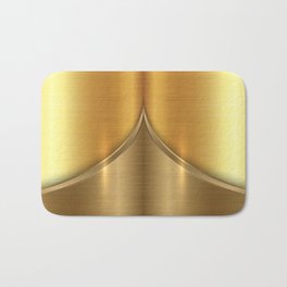 Brushed Gold Bath Mat | Curated, Abstract, Illustration, Vector, Pattern 