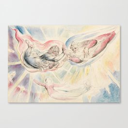 William Blake - St Peter and St James with Dante and Beatrice Canvas Print