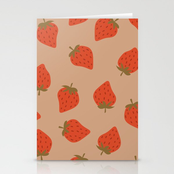 Hand drawn Summer Strawberries Stationery Cards