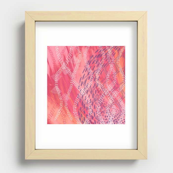 Dotted lines Recessed Framed Print