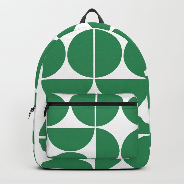 Mid Century Modern Geometric 04 Green Backpack