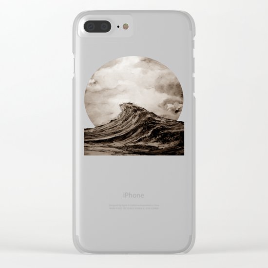 The WAVE - sepia Clear iPhone Case