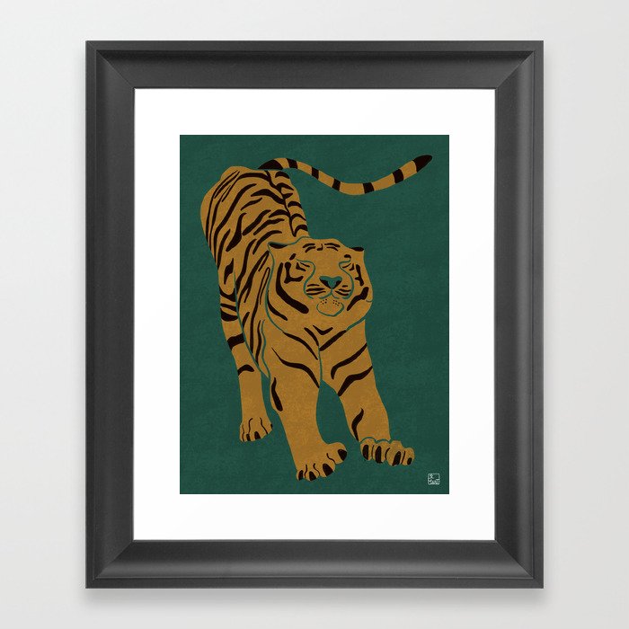 Tiger Doesn't Lose Sleep Framed Art Print