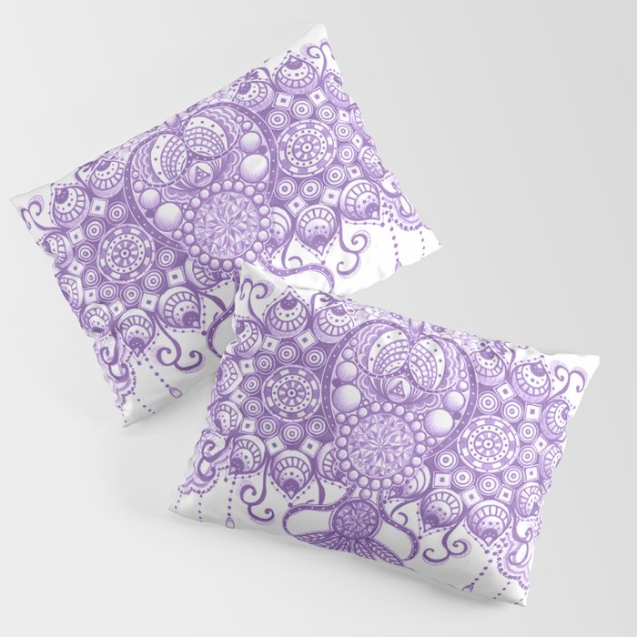 Purple Mandala Pillow Sham