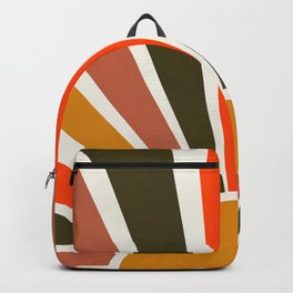 Simple colorful retro sunrise Backpack