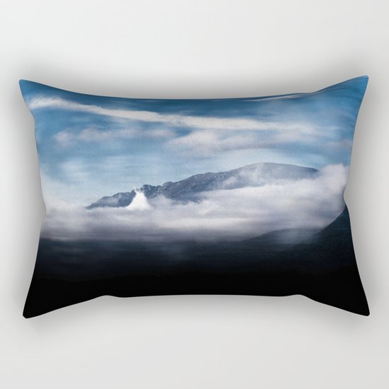 Mountains and fog. Landscape Rectangular Pillow