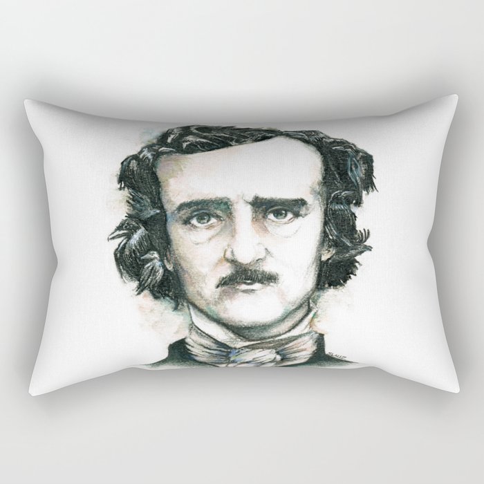 Edgar Allan Poe and Ravens Rectangular Pillow