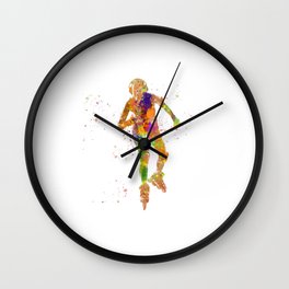 Watercolor Inline Skater Wall Clock