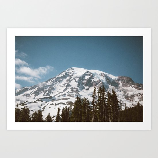 Retro Rainier Art Print
