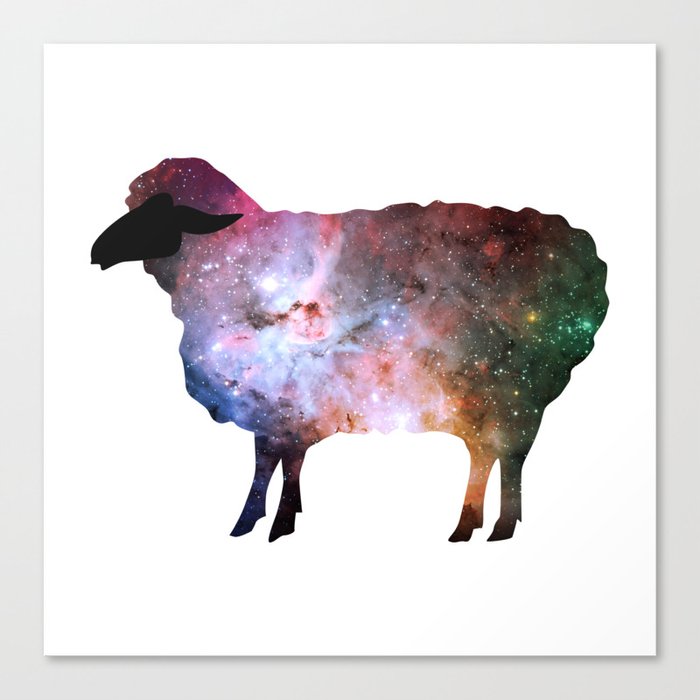 Psychedelic Sheep of the Family (2) Canvas Print