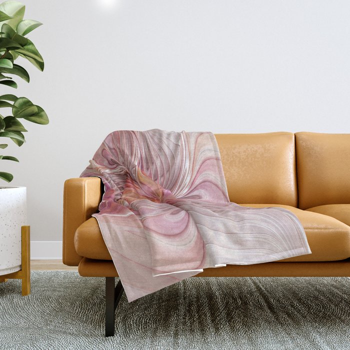 Abstract Butterfly, Fantasy Fractal Throw Blanket