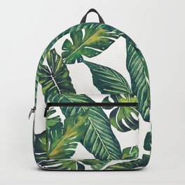 Jungle Leaves, Banana, Monstera II #society6 Backpack