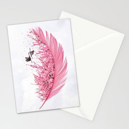 Sakura Feather • Pink Feather II Stationery Cards