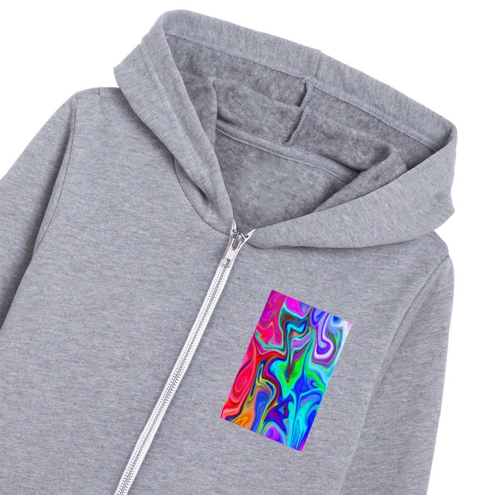 Abstract Colorful Marble Pattern  Kids Zip Hoodie