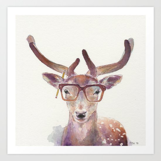 Study Deer Art Print