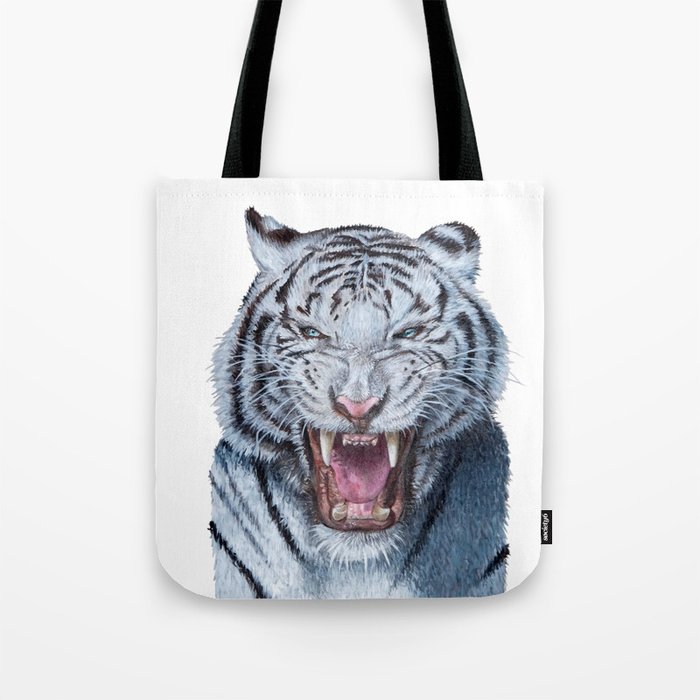 White tiger Tote Bag