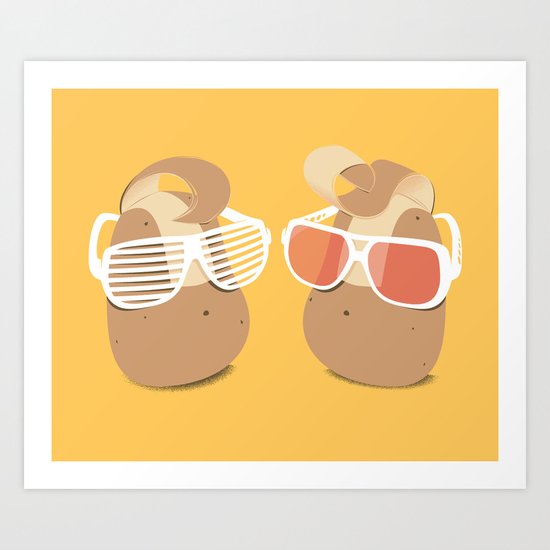 Cool Potatoes Art Print