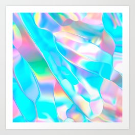 Blue Opal Iridescent  Art Print