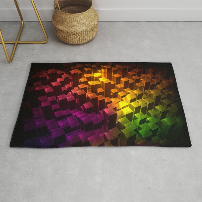 Abstract Futuristic Background Rug