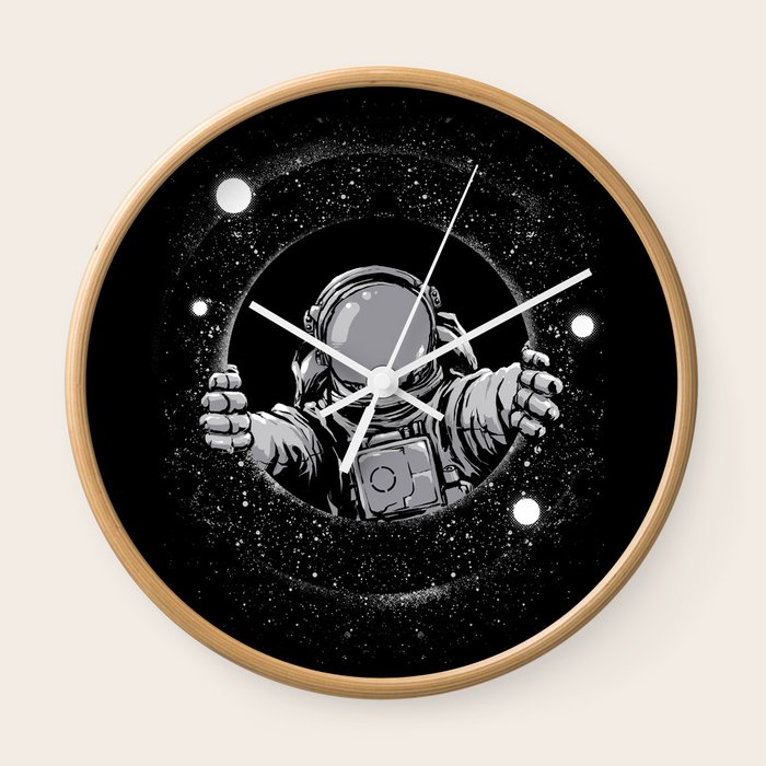 Black Hole Wall Clock by carbine Society6