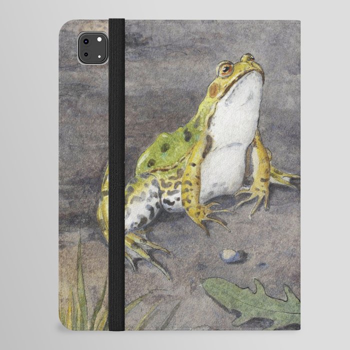 Frog by a Dandelion with Flies  iPad Folio Case