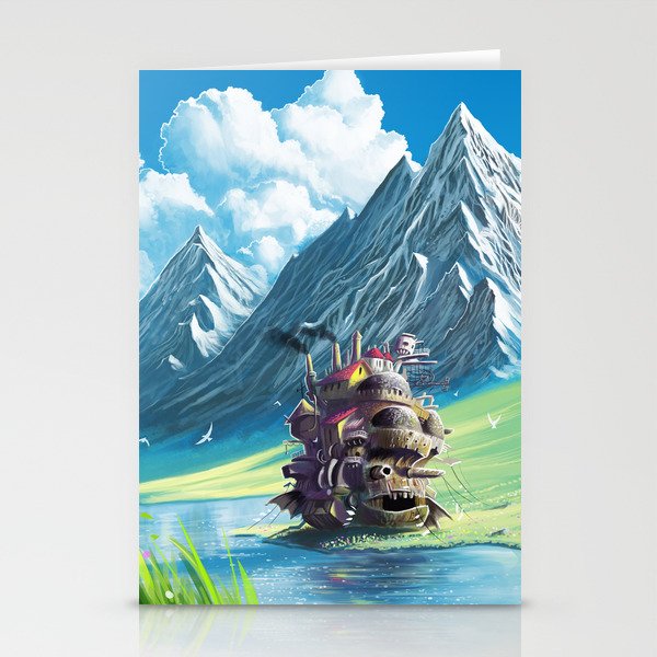 Mountains and lake Stationery Cards