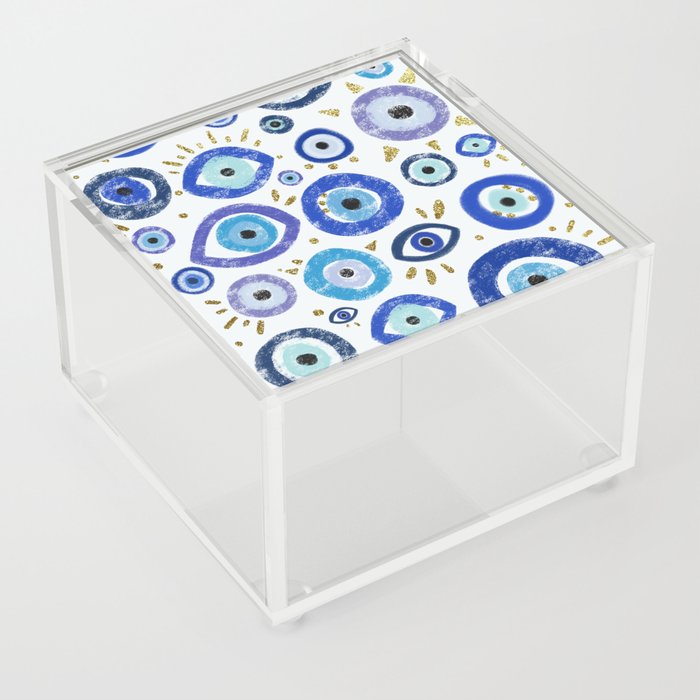 Evil Eye Pattern Art  Acrylic Box