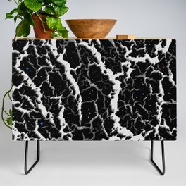 Cracked Space Lava - White Credenza