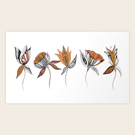 five flowers Art Print