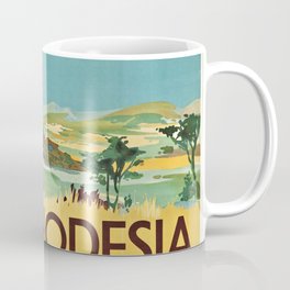 In the sun Rhodesia Vintage Travel Poster Coffee Mug