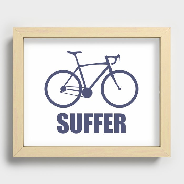 Cycling Suffer Recessed Framed Print